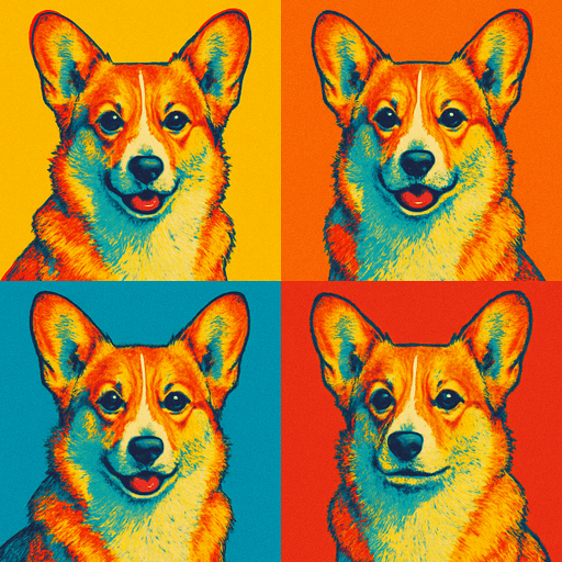Pop Screenprint Grid 1