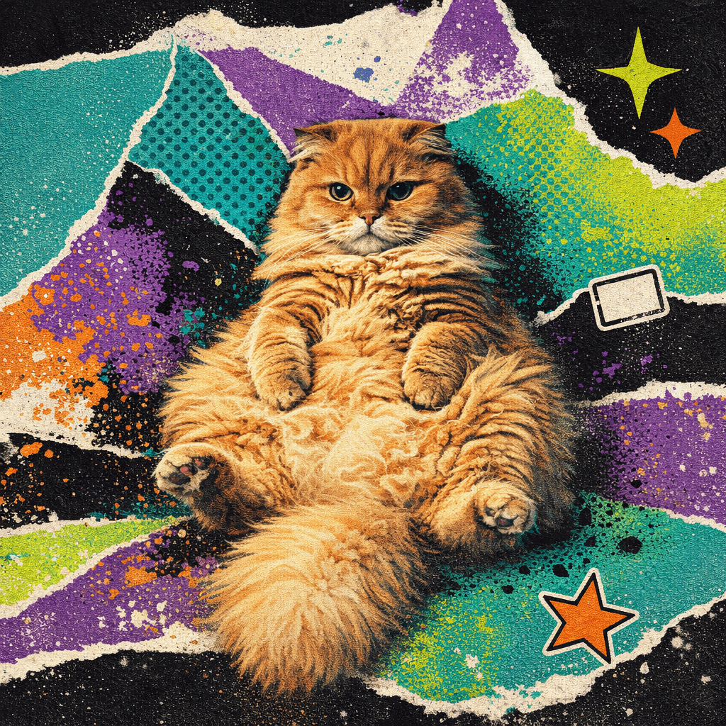 cat reimagined as 90s Grunge